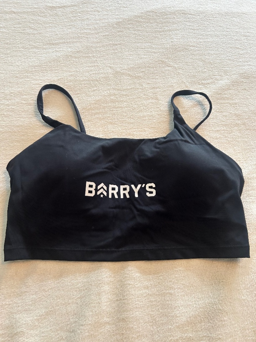 Barry’s Bootcamp Black Cropped Sports Bra Top Size Small